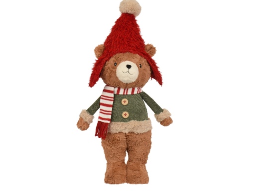[4-704534] ***BEAR POLYESTER BROWN/COLOUR(S) L17.00-W11.00-H38.00cm