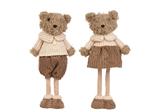 [4-704713] ***BEAR POLYESTER BEIGE/COLOUR(S) L18.00-W10.00-H45.00cm
