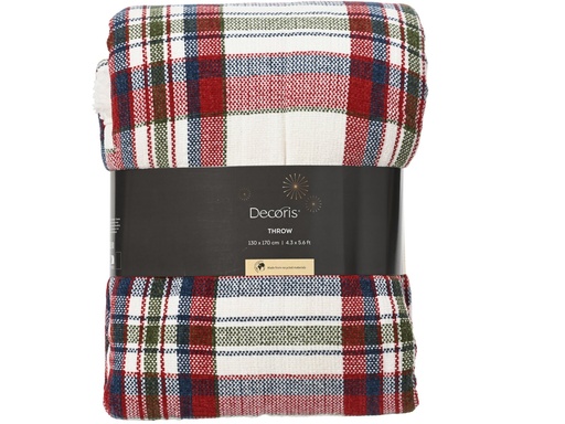[4-729150] ***THROW POLYESTER MULTI L170.00-W130.00-H1.00cm