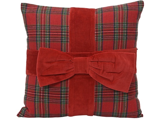 [4-729362] ***CUSHION EG COTTON RED/COLOUR(S) L45.00-W45.00-H10.00cm