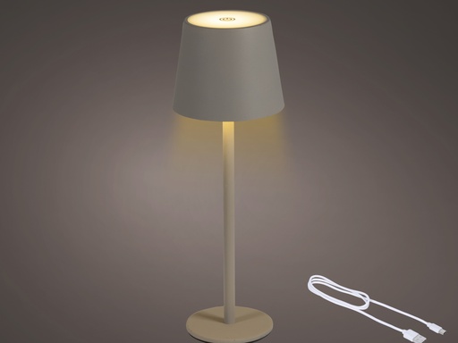 [4-899577] ***LED RECHARGEABLE TABLE LAMP BO OUTDOOR SAND/ COLOUR SELECT dia9.00-H27.00cm-48L