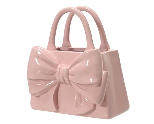 [4-622481] ***PLANTER POLYRESIN SOFT PINK L18.60-W11.00-H20.00cm