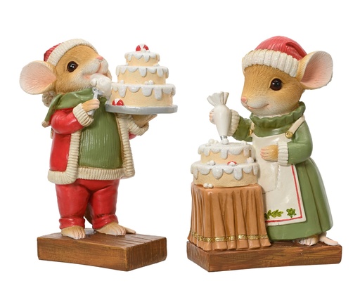 [4-703704] ***MOUSE POLYRESIN ASSORTED L9.00-W13.00-H18.50cm