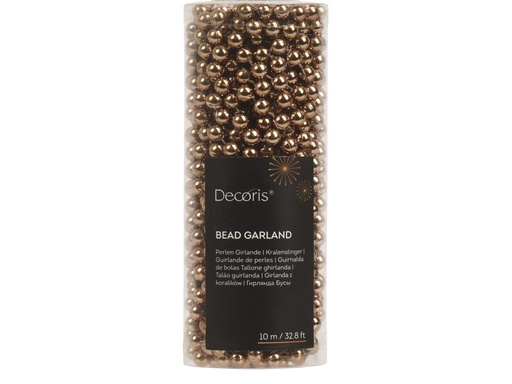 [4-000796] GUIRNALDA DE PERLAS DE POLIESTIRENO MARRON CARAMELO dia0.80-L1000.00cm