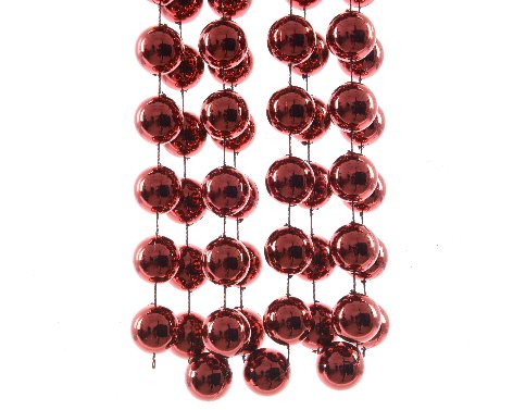 [4-001712] GUIRNALDA DE PERLAS XXL DE POLIESTIRENO OXBLOOD dia2.00-L270.00cm