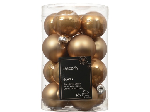 [4-010764] ***BAUBLES GLASS CARAMEL BROWN dia3.50cm