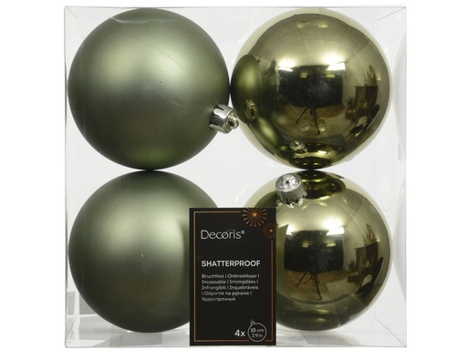 [4-022616] ***BAUBLES POLYSTYRENE ROSEMARY GREEN dia10.00cm
