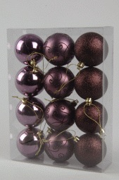 [4-023028] BOLAS DE POLIESTIRENO MORADAS/MARRON dia14.00cm