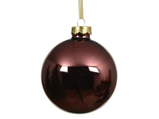 [4-100133] ***BAUBLES GLASS OXBLOOD dia15.00cm