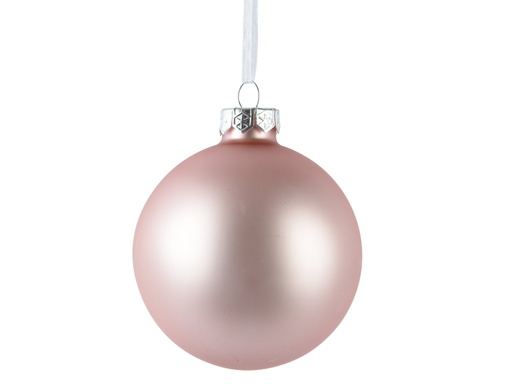 [4-100198] ***BAUBLES GLASS BLUSH PINK dia15.00cm