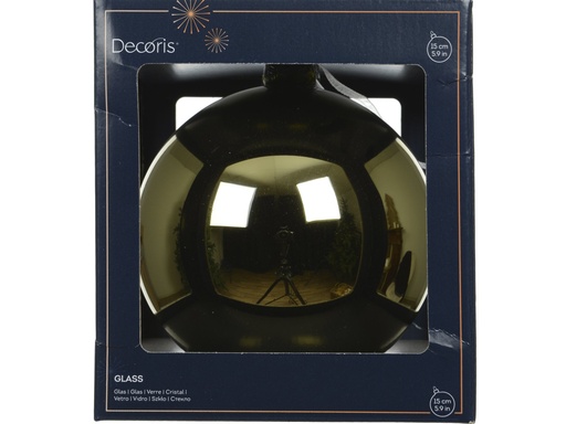 [4-100243] ***BAUBLES GLASS ROSEMARY GREEN dia15.00cm