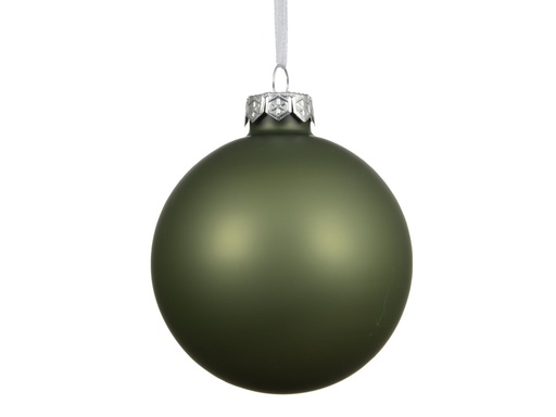 [4-100248] ***BAUBLES GLASS ROSEMARY GREEN dia15.00cm