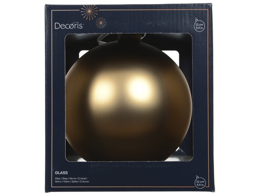 [4-100478] ***BAUBLES GLASS CARAMEL BROWN dia15.00cm