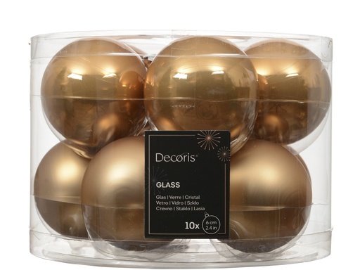 [4-140906] ***BAUBLES GLASS CARAMEL BROWN dia6.00cm