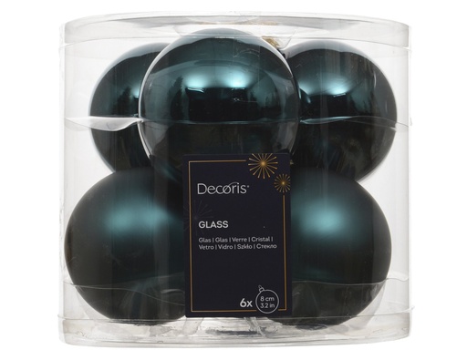 [4-140923] ***BAUBLES GLASS EMERALD dia8.00cm