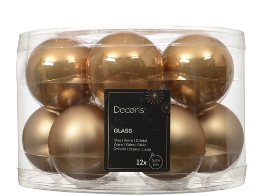 [4-140958] ***BAUBLES GLASS CARAMEL BROWN dia5.00cm