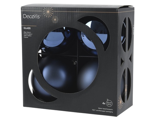 [4-145768] ***BAUBLES GLASS NIGHT BLUE dia10.00cm