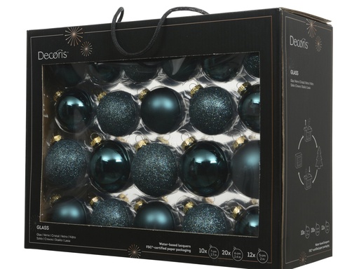 [4-149346] ***BAUBLES GLASS EMERALD dia7.00cm