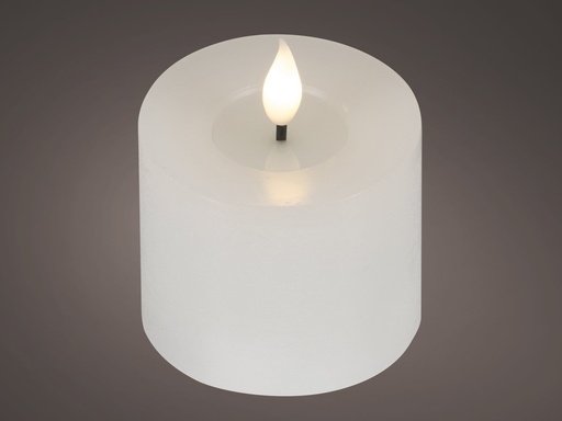 [4-480440] ***LED REALISTIC WICK CANDLE BO INDOOR WHITE/WARM WHITE dia7.50-H9.50cm-1L