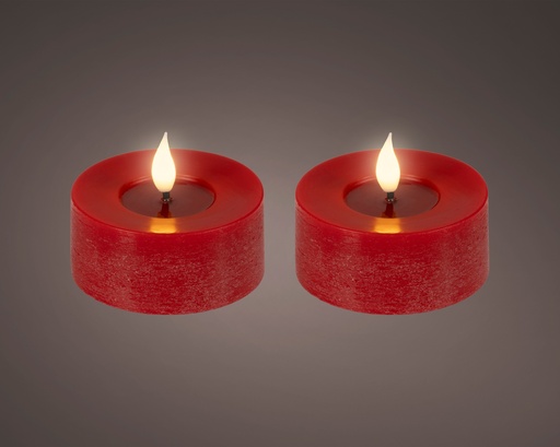 [4-480510] ***LED REALISTIC WICK TEALIGHT BO INDOOR RED/WARM WHITE dia7.50-H6.00cm-1L