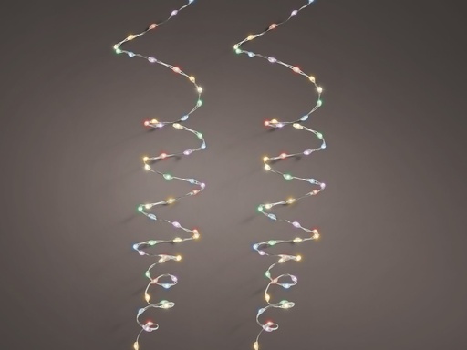 [4-483829] GUIRNALDA CON LUCES - SILVER/SOFT MULTI - 159cm - 100 LEDS 