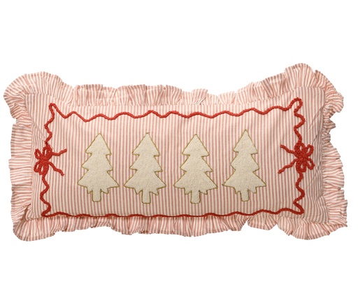 [4-201820] ***CUSHION EG COTTON PINK/COLOUR(S) L70.00-W30.00-H10.00cm