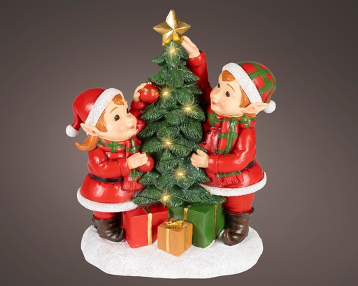 [4-480896] ***MICRO LED ELF BO INDOOR COLOURS/WARM WHITE L14.50-W23.50-H28.50cm-10L