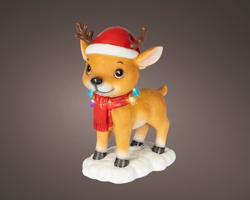 [4-480915] ***MICRO LED REINDEER BO INDOOR COLOURS/WARM WHITE L16.00-W19.00-H28.00cm-8L