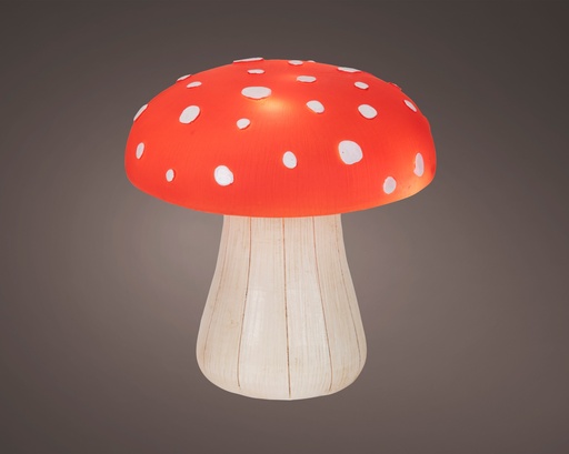 [4-480920] ***MICRO LED MUSHROOM BO INDOOR RED/WARM WHITE L12.00-W12.00-H12.00cm-8L