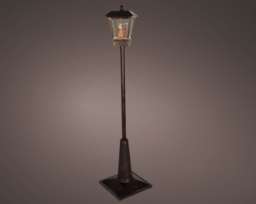 [4-480983] FAROLA LINTERNA CON NIEVE - LUZ Y MOVIMIENTO - APTO INTERIOR - LUZ CALIDA - WARM WHITE L38.00-W38.00-H180.00cm-7L