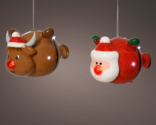 [4-481005] ***LED FIGURE BO INDOOR RED/COLOUR(S) L8.50-W11.80-H8.20cm-6L