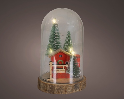 [4-481150] ***LED CLOCHE BO INDOOR NATURAL/COLOUR(S) dia10.00-H17.00cm-5L