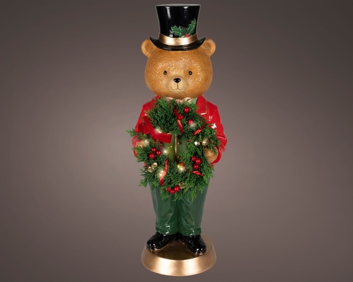 [4-481668] ***MICRO LED BEAR BO INDOOR MULTI L22.00-W20.00-H61.00cm-30L
