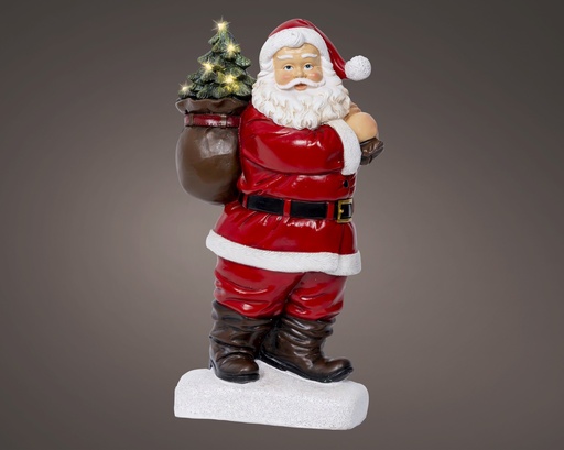 [4-489519] ***MICRO LED SANTA BO INDOOR COLOURS/WARM WHITE L9.00-W17.00-H30.00cm-8L