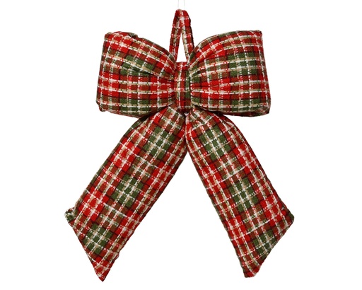 [4-512013] ***BOW POLYESTER GREEN/RED L30.00-W20.00-H10.00cm