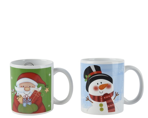 [4-600218] ***MUG STONEWARE ASSORTED dia8.20-H9.60cm