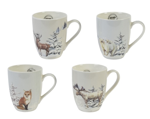 [4-607481] ***MUG PORCELAIN ASSORTED L8.20-W5.50-H10.50cm