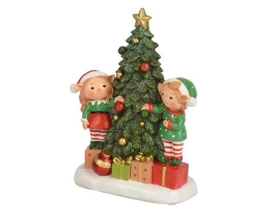[4-703718] ***MUSIC BOX POLYRESIN GREEN/COLOUR(S) L9.00-W16.50-H22.00cm