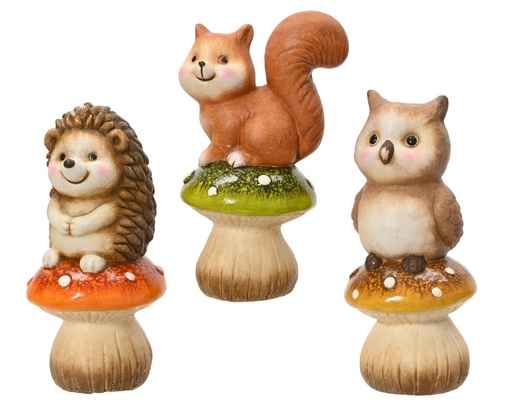 [4-704371] ***ANIMALS TERRACOTTA ASSORTED L11.40-W8.70-H18.00cm