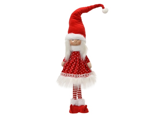 [4-704387] ***GIRL POLYESTER RED/WHITE L17.00-W13.00-H85.00cm