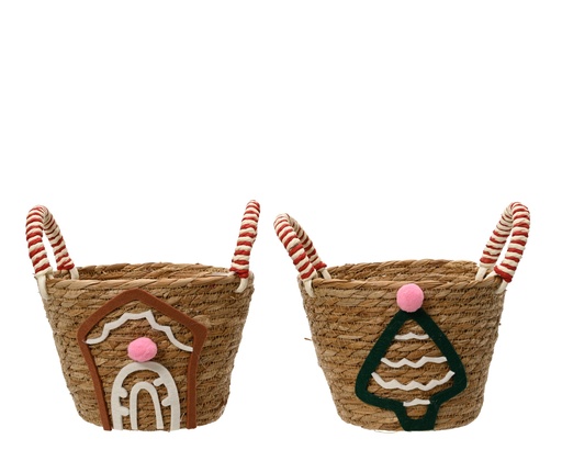 [4-761129] ***BASKET WATERHYACINT ASSORTED dia26.00-H22.00cm