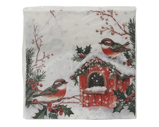 [4-368227] SERVILLETA DE PAPEL - PAQUETE 20 UDS - L33.00-W0.02-H33.00cm