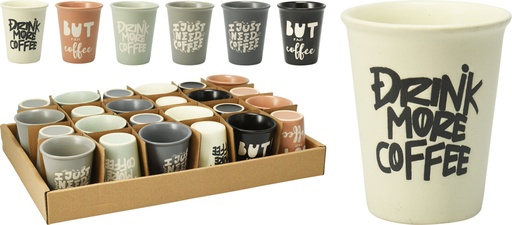 [KM-Q80000890] TASSE A CAFE - 100 ML - 6 COULEURS - PRIX UNITAIRE