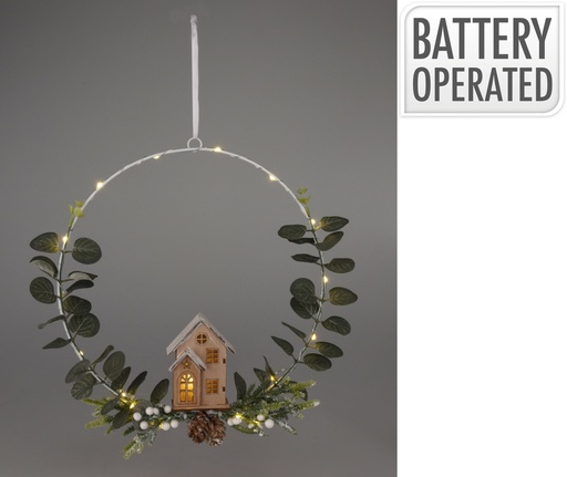 [KM-AHR003400] ARO METAL CASA LED 30CM