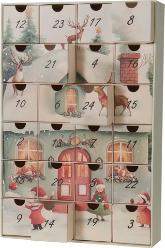 [KM-ABD111640] CALENDARIO DE ADVIENTO CARTON - 26X38CM 