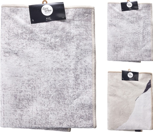 [KM-AAE825120] TAPIS EN FLANELLE - 100 X 150 CM - 2 ASSORTIMENTS - PRIX UNITAIRE 