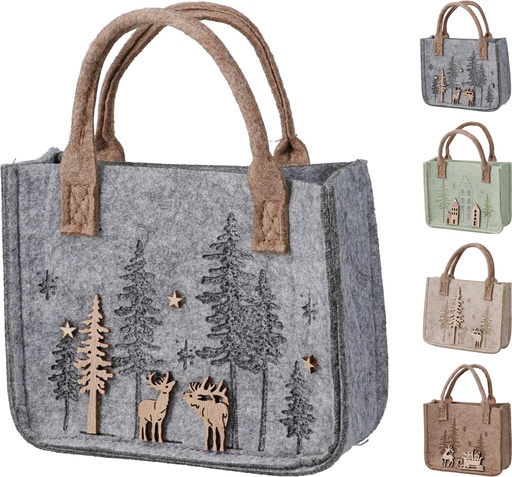 [KM-GML001390] BOLSA FIELTRO NAVIDAD 15CM