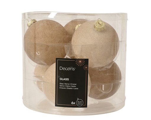 [4-062282] ***BAUBLES GLASS ASSORTED dia8.00cm