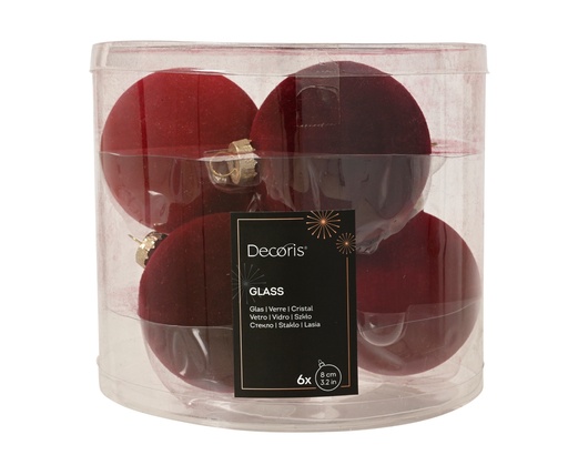 [4-062285] ***BAUBLES GLASS ASSORTED dia8.00cm