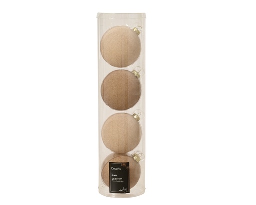 [4-062288] BOLAS DE CRISTAL - BEIGE/MARRON - dia10.00cm